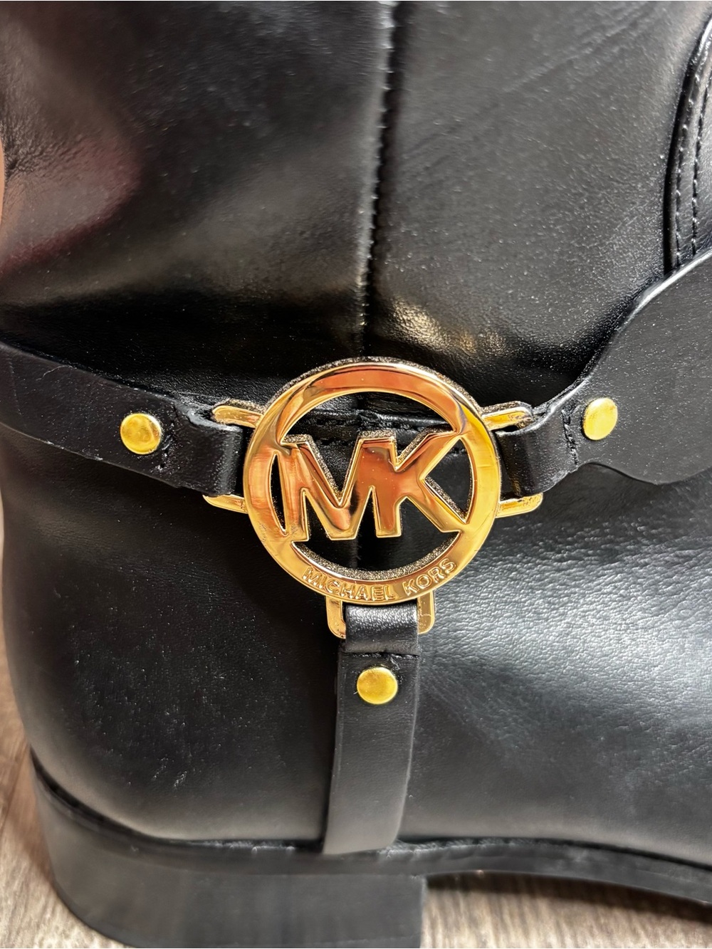 Michael Kors Women’s Two-Tone Black and Brown Leather Boots Size 9 1/2 - Picture 6 of 11